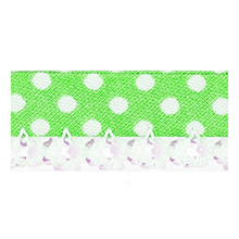 Biais tape lace finish through pea light mint limette green 7148